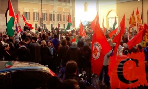 Manifestazione di solidarietà alla Palestina